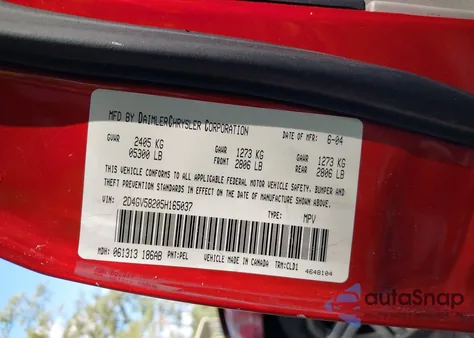 2005 Dodge Magnum Rt из США, поврежденный, VIN 2D4GV58205H165037